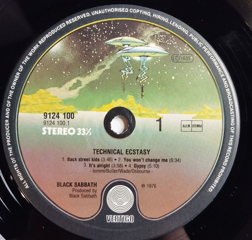 Винтажная виниловая пластинка LP Black Sabbath Technical Ecstasy (Germany 1976) Dirty Women