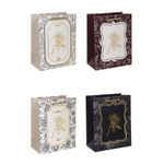 Пакет подарочный бумажный тм LADECOR M 18x23x10 см, "Цветы" арт 2, 4 дизайна