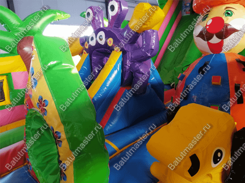 Коммерческий батут "В гостях у дельфинов", 10*5*5 м, с окнами