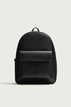 ZARA РЮКЗАК С КЛАПАНОМ, ЧЕРНЫЙ