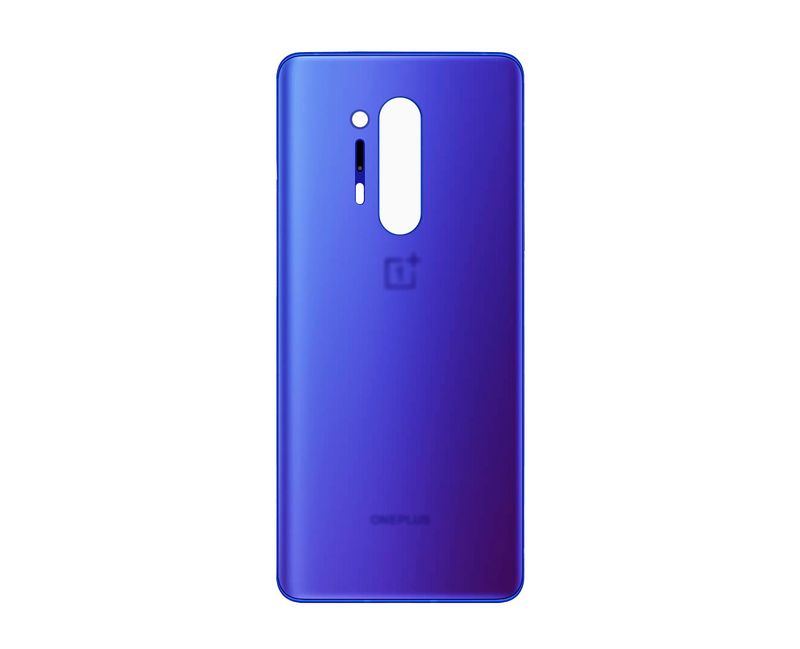 Задняя крышка для OnePlus 8 Pro синяя матовая (Ultramarine Blue) без стекла камеры