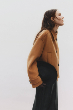 H&M Куртка ручной работы из смесовой шерсти, темно-бежевый