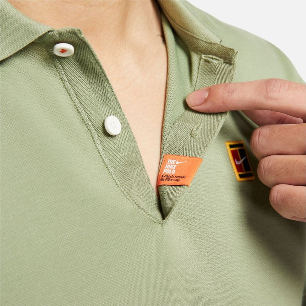 Мужское поло теннисное Nike Polo Dri-Fit Heritage Slim2 - oil green