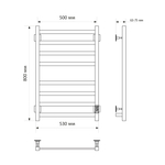 Полотенцесушитель MIXLINE TRIUMPH  80х50 (таймер, 415 Вт, 8 перекладин) электрический ЧЕРНЫЙ