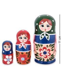 Народные промыслы МР-80/12-A Матрешка 3м «Машенька» (загорская)