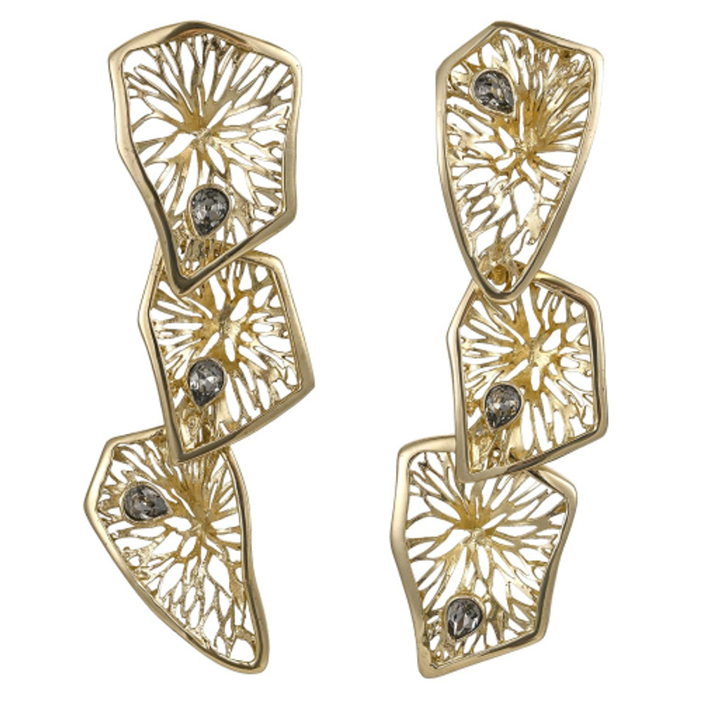 Серьги лист большие