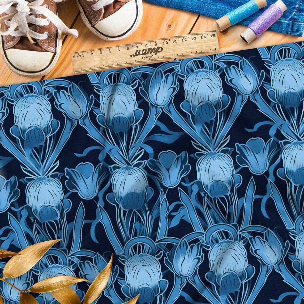 Ткань премиум шелк искусственный Армани ночной концерт