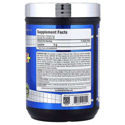 ALLMAX, Essentials, лейцин +, 400 г (14,11 унции)
