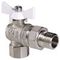 Кран шар. Valtec VT.228.NW.04 BASE ВН 1/2quot; с американкой бабочка белая угловой