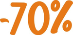 Наклейка "-70%" без фона