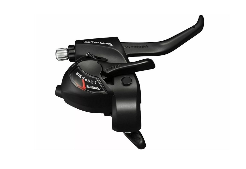 Шифтер/Тормозная ручка Shimano Tourney, TX800, правый, 8 ск., индикатор, тормозная ручка под 2 пальц