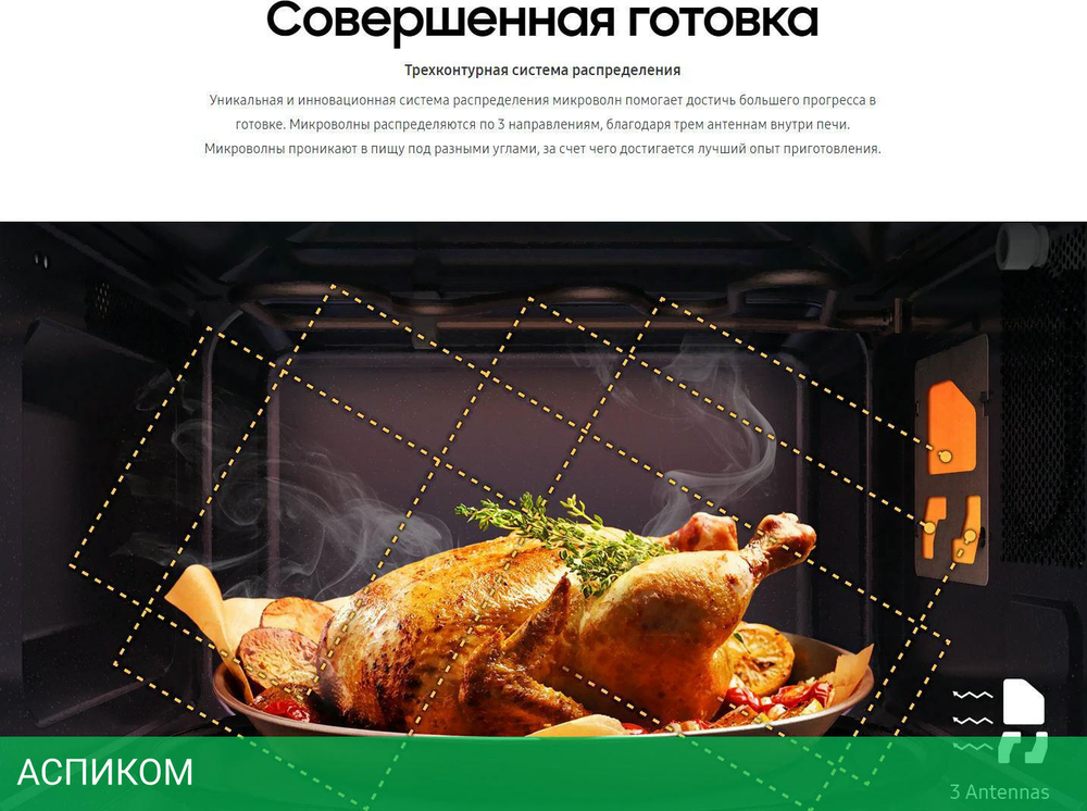 Микроволновая печь Samsung MG23T5018AW/BW