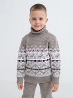 Свитер вязаный с горлом "Северное сияние"