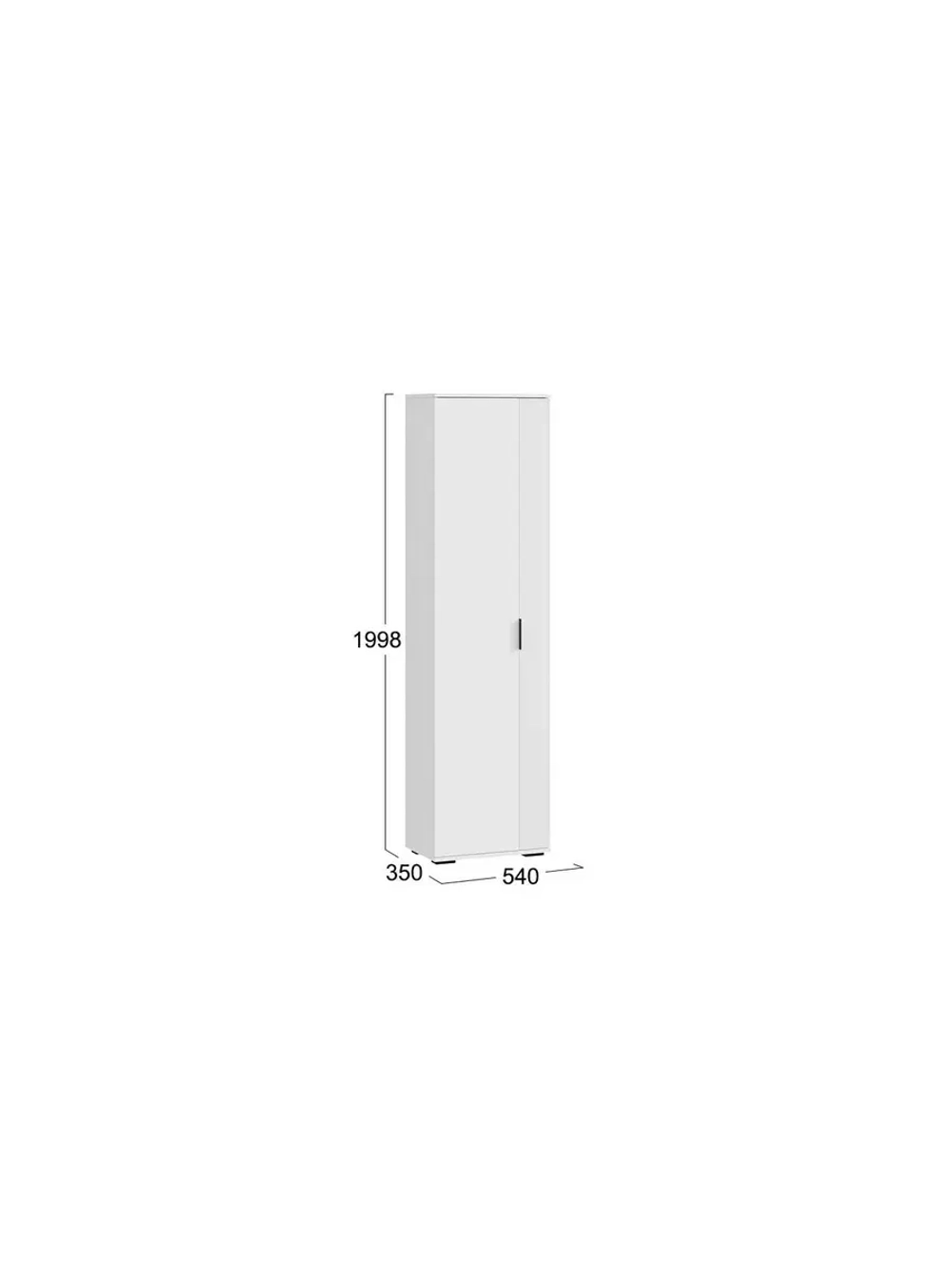 Прихожая с зеркалом Белый Ясень 159х35х200