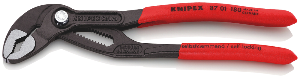 Клещи трубные KNIPEX Cobra® черненая 180 мм 8701180