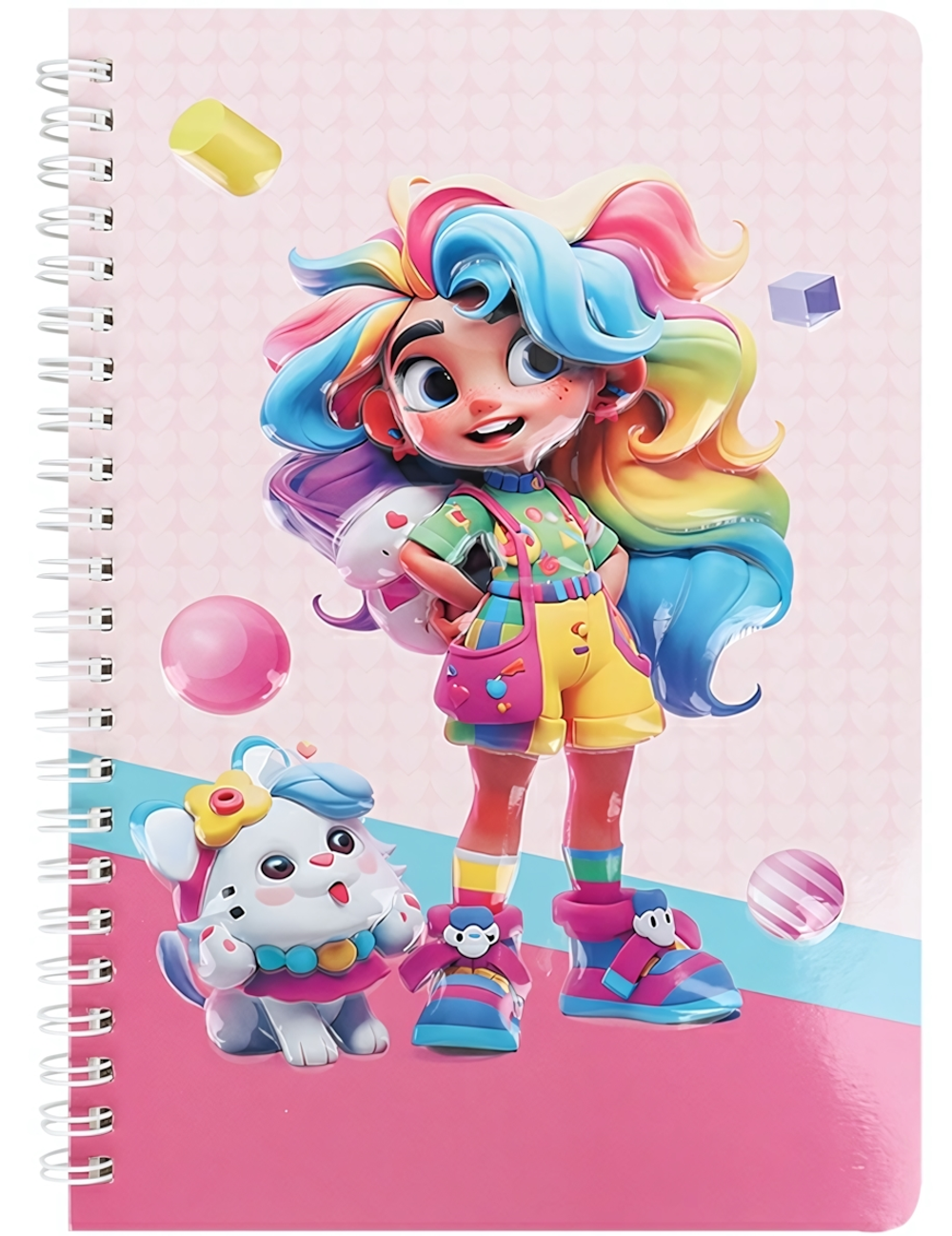 Блокнот 15,5*20,5см. 60л. клетка "Девочка" на спирали DV-15937-2 (Darvish)