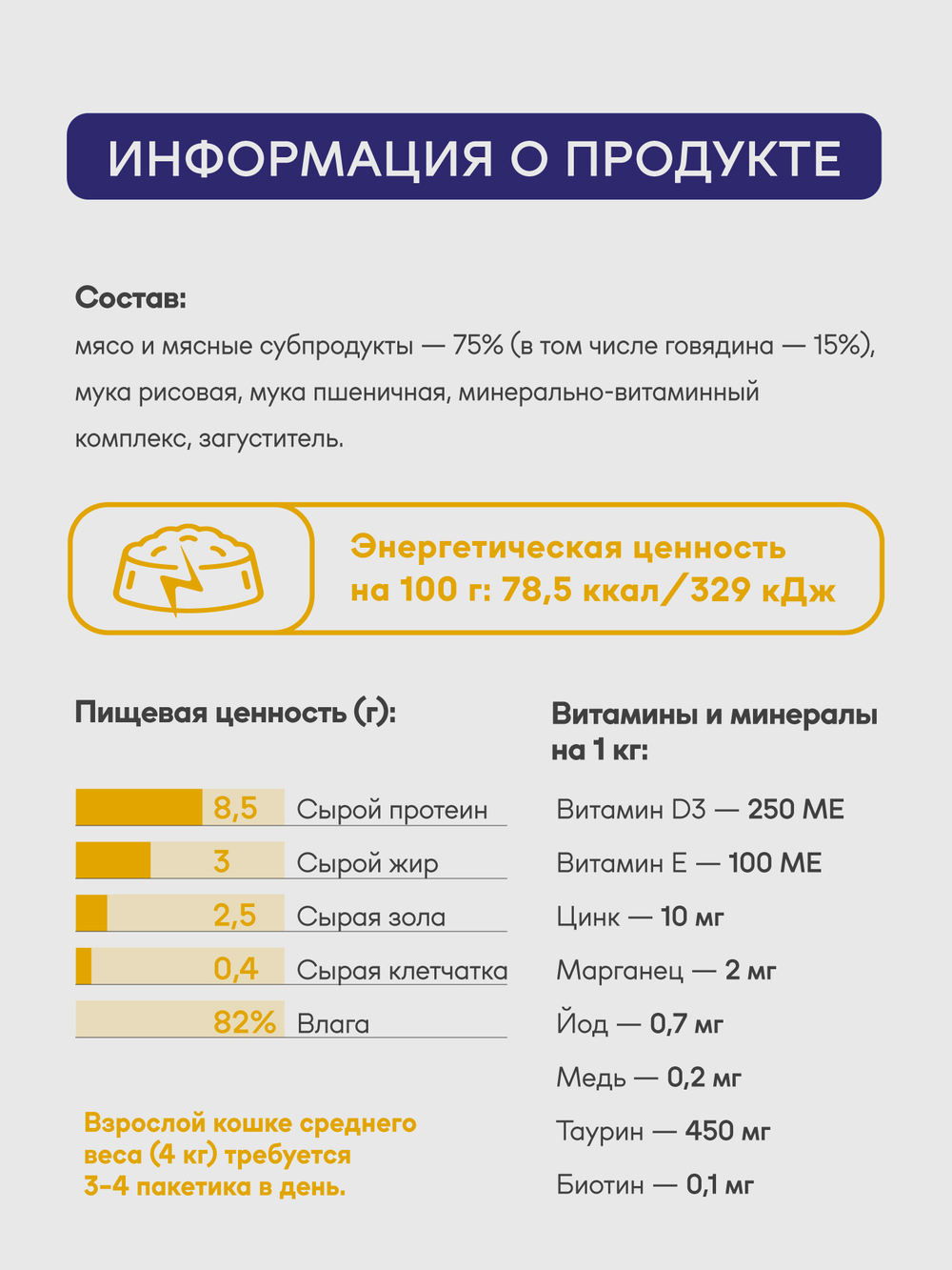 Паучи Buddy&Sol PREMIUM ADULT для взрослых кошек курица в соусе 85 г