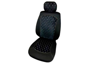 Чехлы на сидения Coolpart MAXIMAL ROMB - JJ-07-BLBG - Велюр черный/шов бежевый A (5предм)
