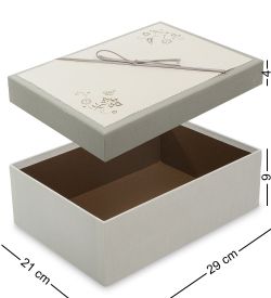 WF-69-B Набор коробок из 3шт «Прямоугольник» цв.белый