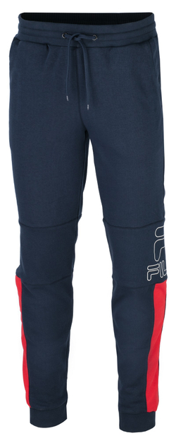 Мужские теннисные штаны Fila Sweatpants Toni - navy/fila red