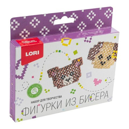 Фигурки из бисера "Медвежонок, щенок"