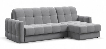 Угловой диван Босс Слип 160 Велюр Монолит сталь