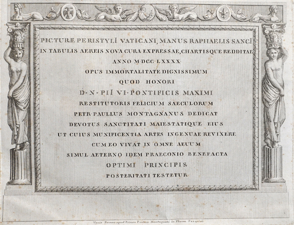 Фрески (картины) из перистилей Ватикана, руки Рафаэля Санти. На новых медных дощечках, изготовленных