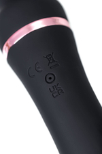 Черный двусторонний интимный массажер Surge - 22,5 см. (Цвет: черный)