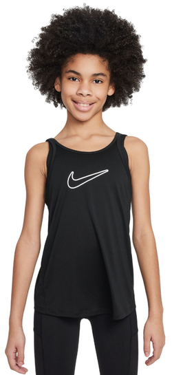 Футболка для девочки теннисная Nike Kids One Classic Dri-Fit Tank - черный