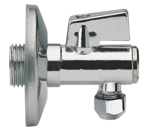 Кран угловой  (ХРОМ) 1/2 х 10 GANZER