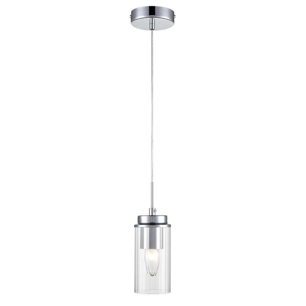 8102/1A COMFI LN26 408 хром/прозрачный металл/металл Подвес Е14 1*40W 220V ISHA