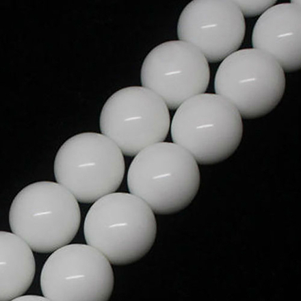 Бусина шарик кварцит белый асс.