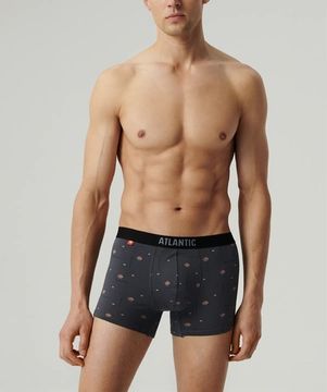 Трусы мужские боксеры (3шт) Atlantic 3MH-211, черный + светло-зеленый + графитовый