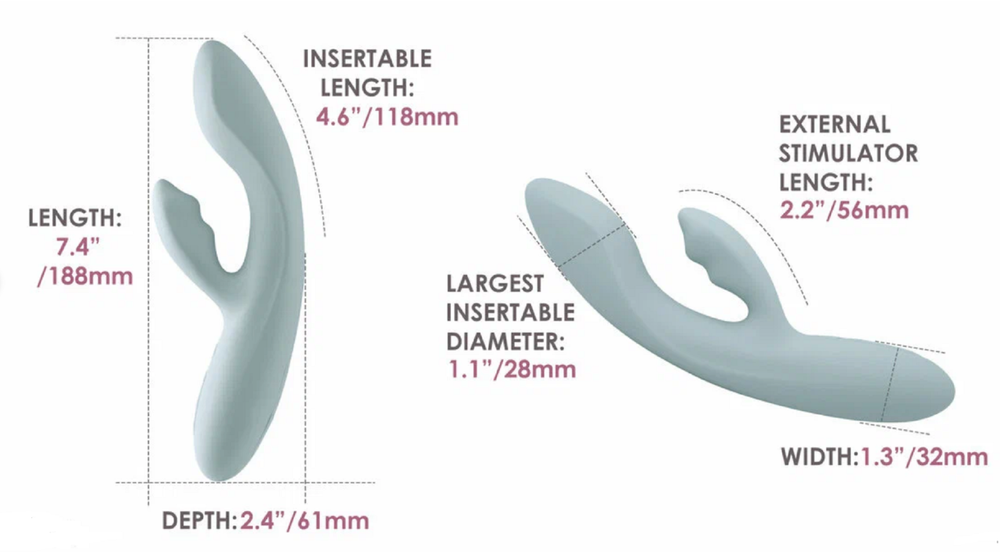 Вибростимулятор-кролик Chika с функцией нагрева 18,8 см