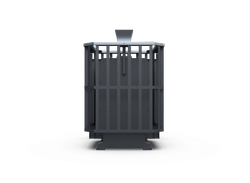 Банная печь Душа- 15 Сетка Высечка Закрытая Каменка панорама 8мм