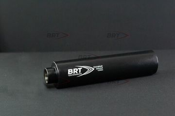 Дульный тормоз-компенсатор пламегаситель Сайга 223 MAX (200мм, 13 камер, СТАЛЬ М24х1,5R, пулепроходное 7,5мм, ⌀ 50мм)