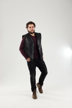 мужской жилет из овчины