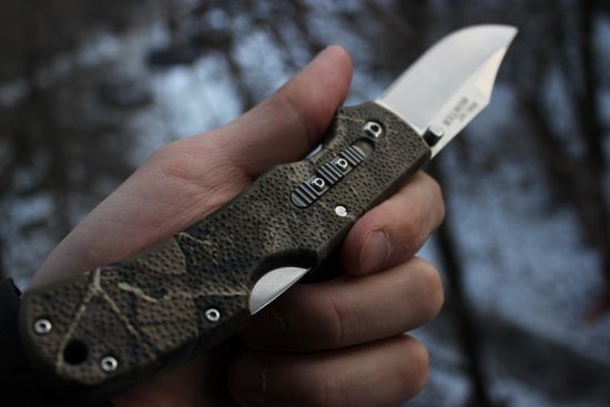 Складной нож Cold Steel 23JD Double Safe Hunter c клинком из стали 8Cr13MoV, рукоять GRN