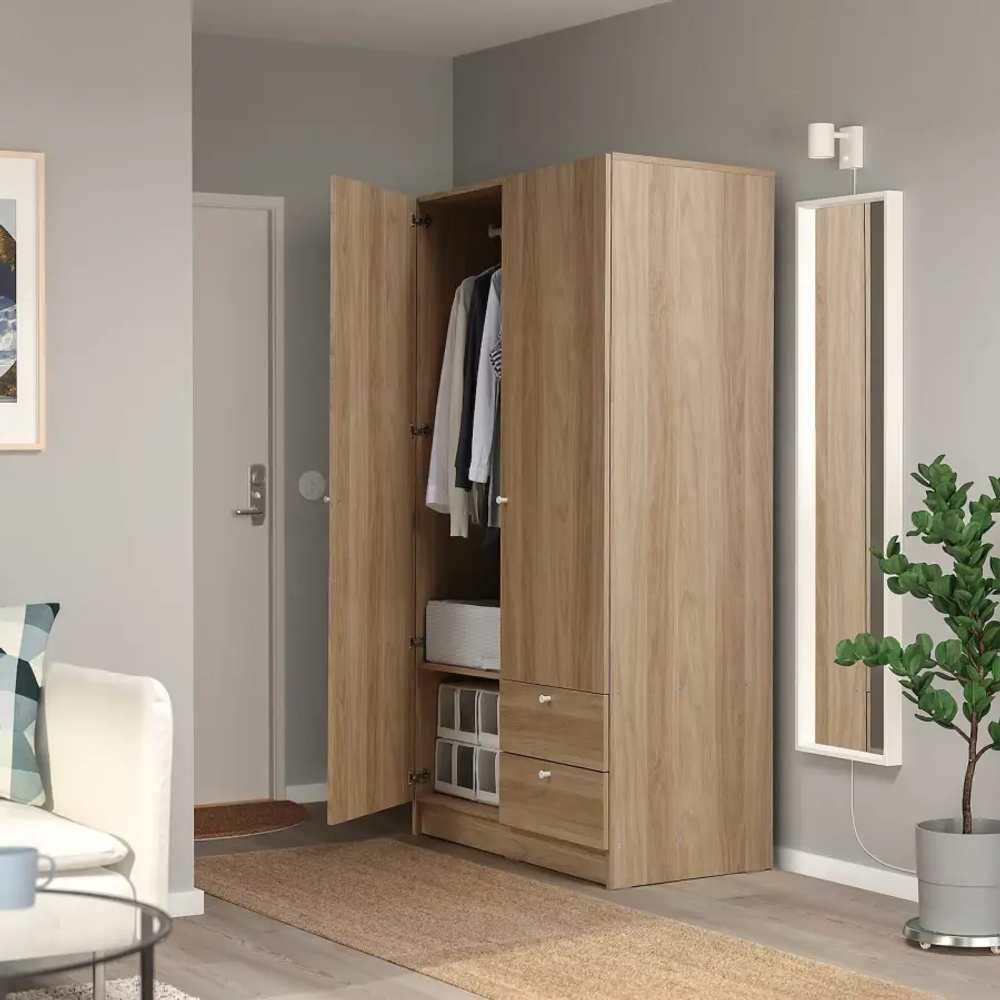 Гардероб - VILHATTEN IKEA/ ВИЛХАТТЕН ИКЕА, 190х98х57 см, коричневый