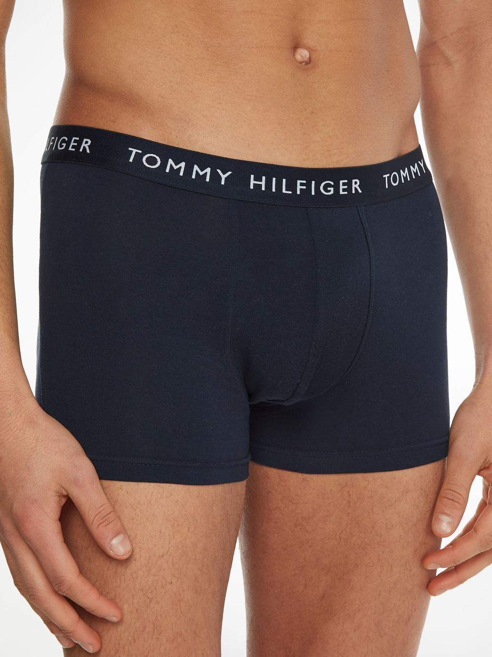 Мужские боксеры спортивные Tommy Hilfiger Trunk 3P - desert sky/petrol blue/prime red