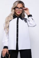 Блуза "Аника" Б7256 (белая) LT Collection (Акция)