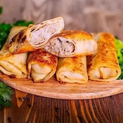 БЛИНЫ фаршированые: МЯСО, РИС (0,4 кг), 5 шт в уп.