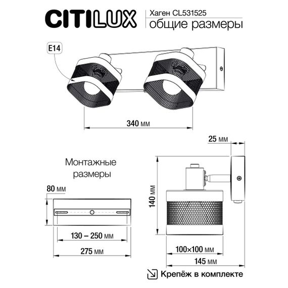 Спот Citilux Хаген CL531525
