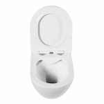 Унитаз подвесной BelBagno Amanda BB051CHR безободковый, с крышкой микролифт, с инсталляцией и кнопкой хром
