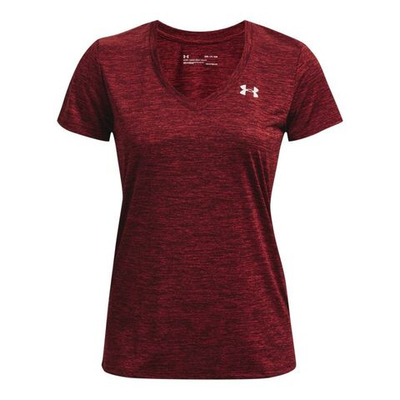 Женская теннисная футболка Under Armour Women's Tech Twist V-Neck - Red