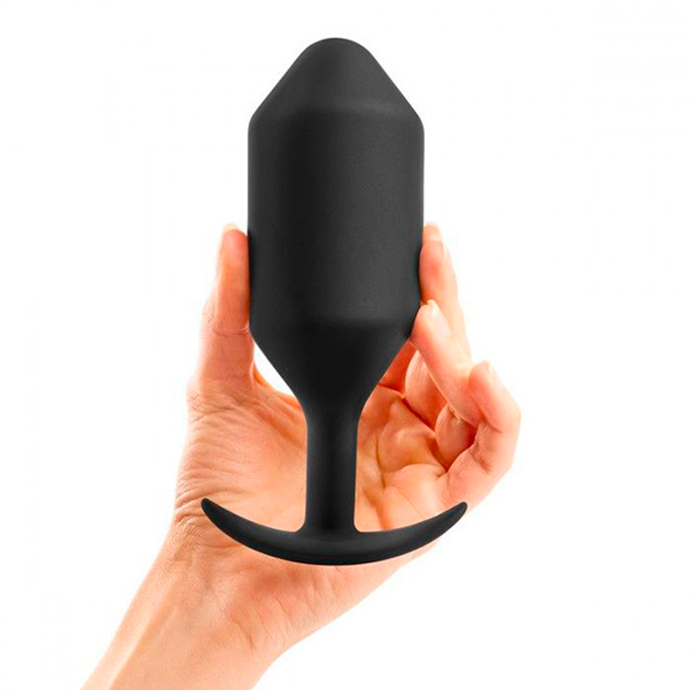 Черная анальная пробка для ношения 17см b-Vibe Snug Plug 6 BV-029-BLK