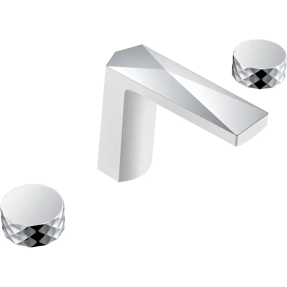 Смеситель для раковины Boheme Venturo 150-WCR-DIAMOND белый, хром