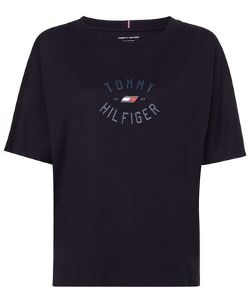 Женская теннисная футболка Tommy Hilfiger Relaxed Graphic Tee - Бирюзовый