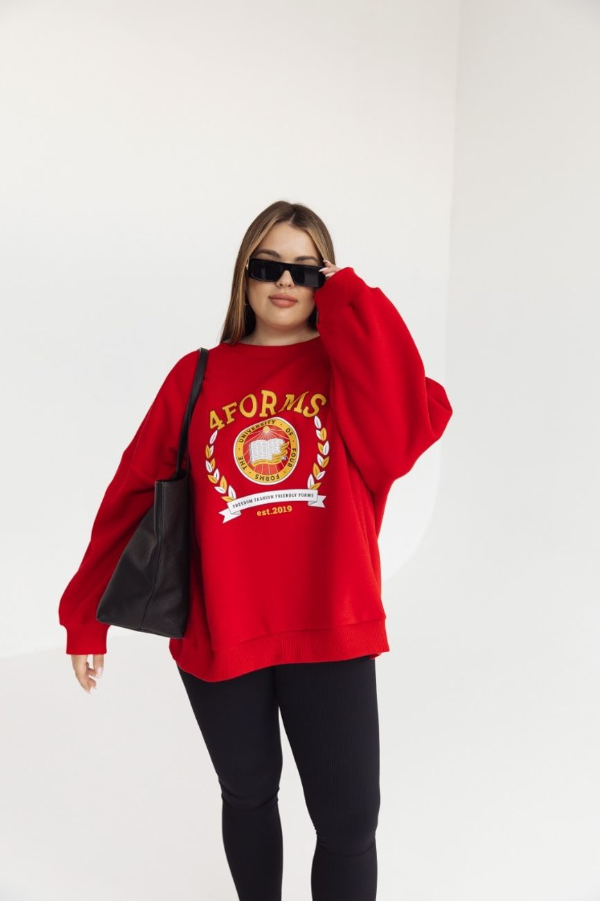 Свитшот с гербом, красный