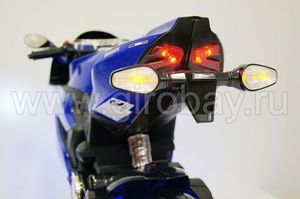 Детский электромотоцикл River Toys A001AA синий фото №8